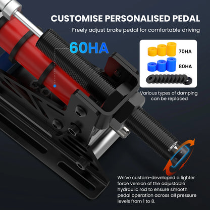 Sim Racing Pedals with Pressure Sensor & Vibration