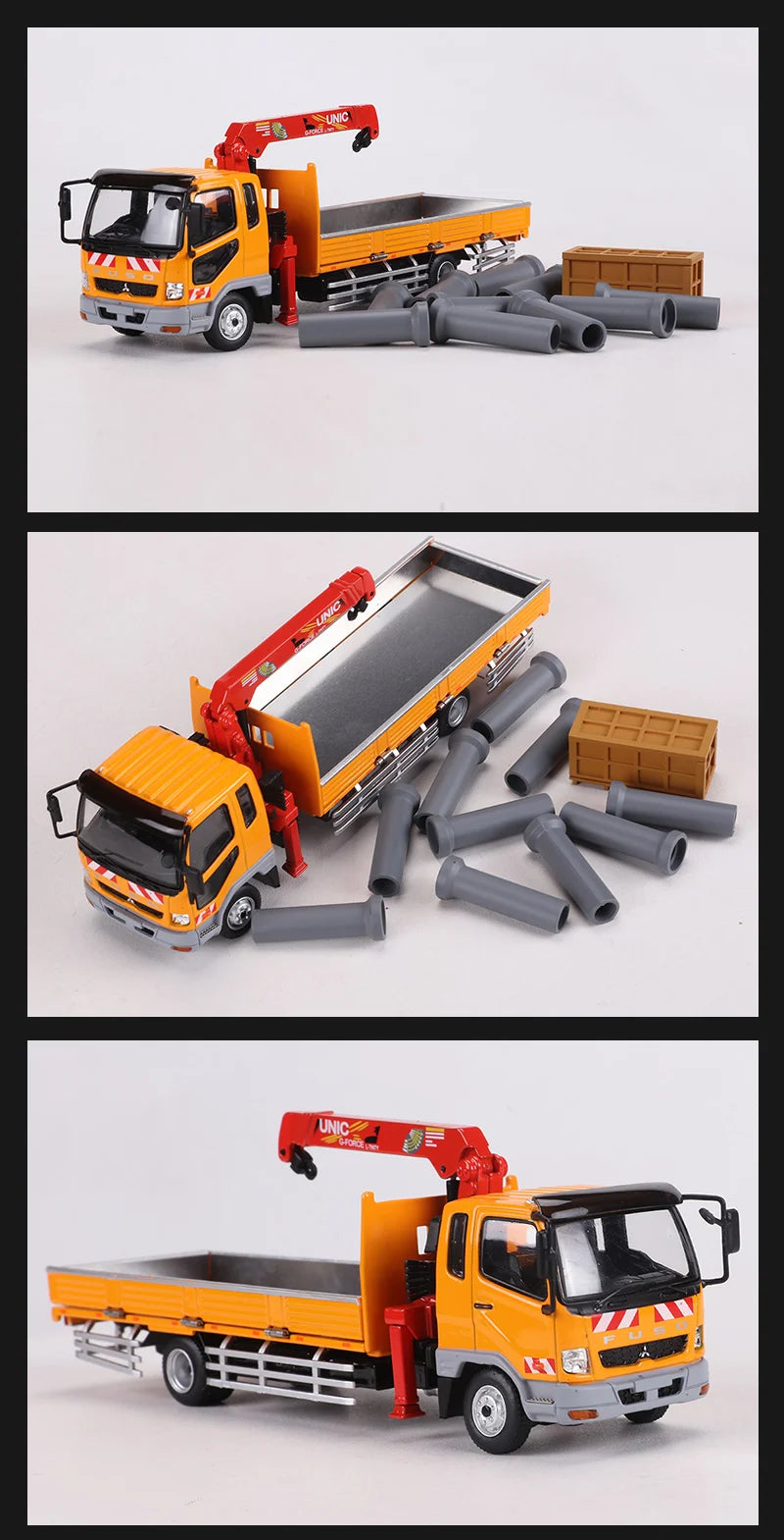 1:64 Diecast Crane Truck Miniature Collectible Model