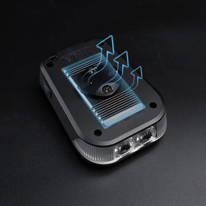 USB Rechargeable 600LM Bike Light GPS Mount Safety Light Black