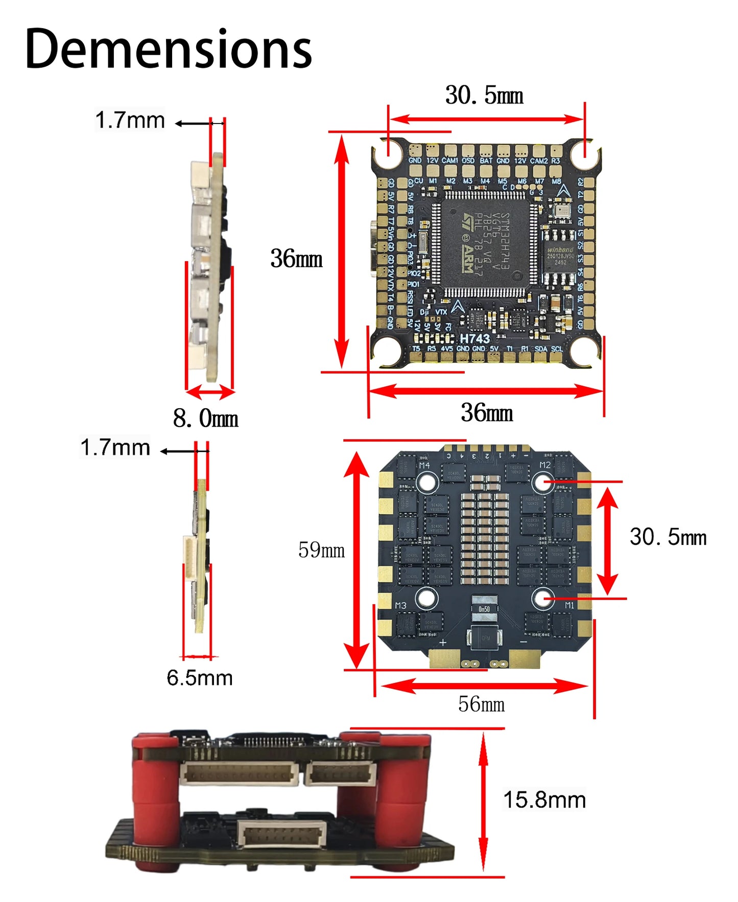 100A FPV ESC H743 Stack for 13" Drone