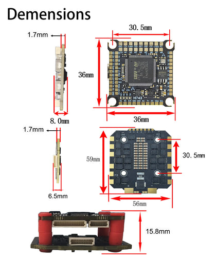 H743 FPV Flight Controller 120A ESC Stack
