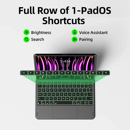Bluetooth Magic Keyboard Case for iPad Air 13 M2 with Trackpad