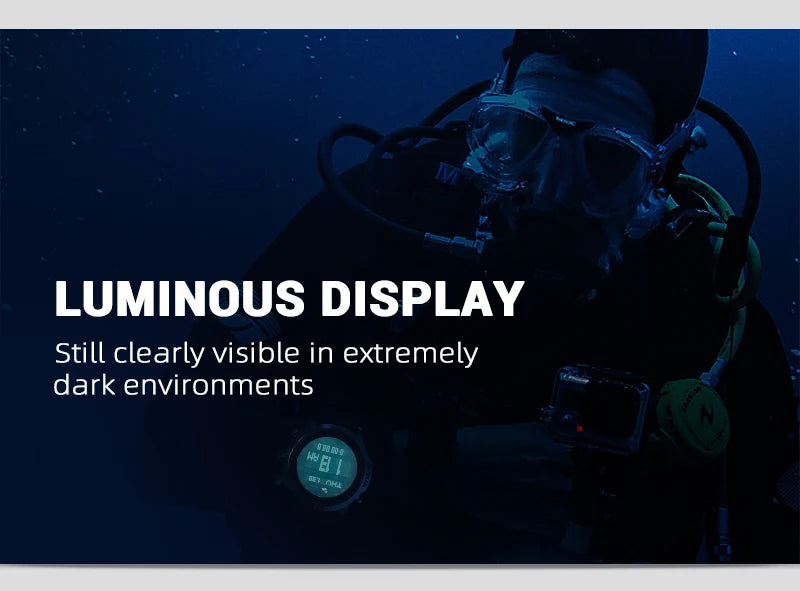 Professional Scuba Dive Watch 50M with Barometer and Depth Sensor
