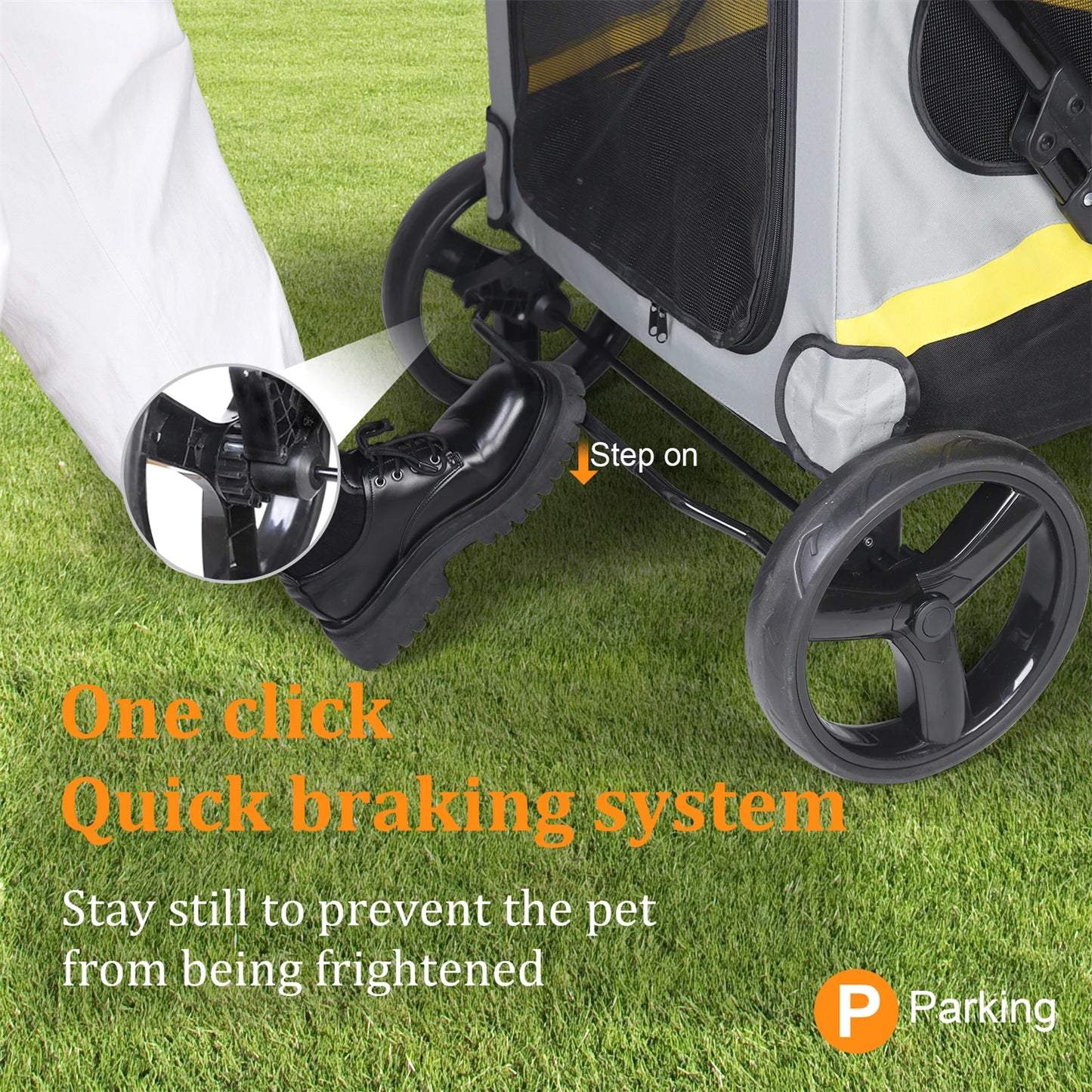 Foldable Animal Pushchair Trolley for Dogs and Cats