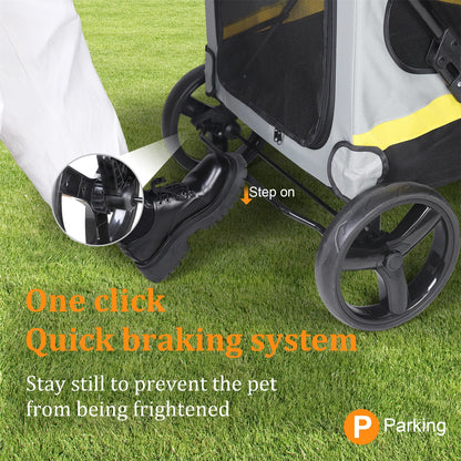 Foldable Animal Pushchair Trolley for Dogs and Cats