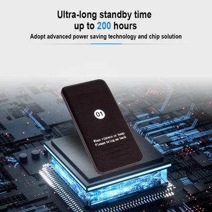 White Restaurant Paging System with Keyboard Transmitter