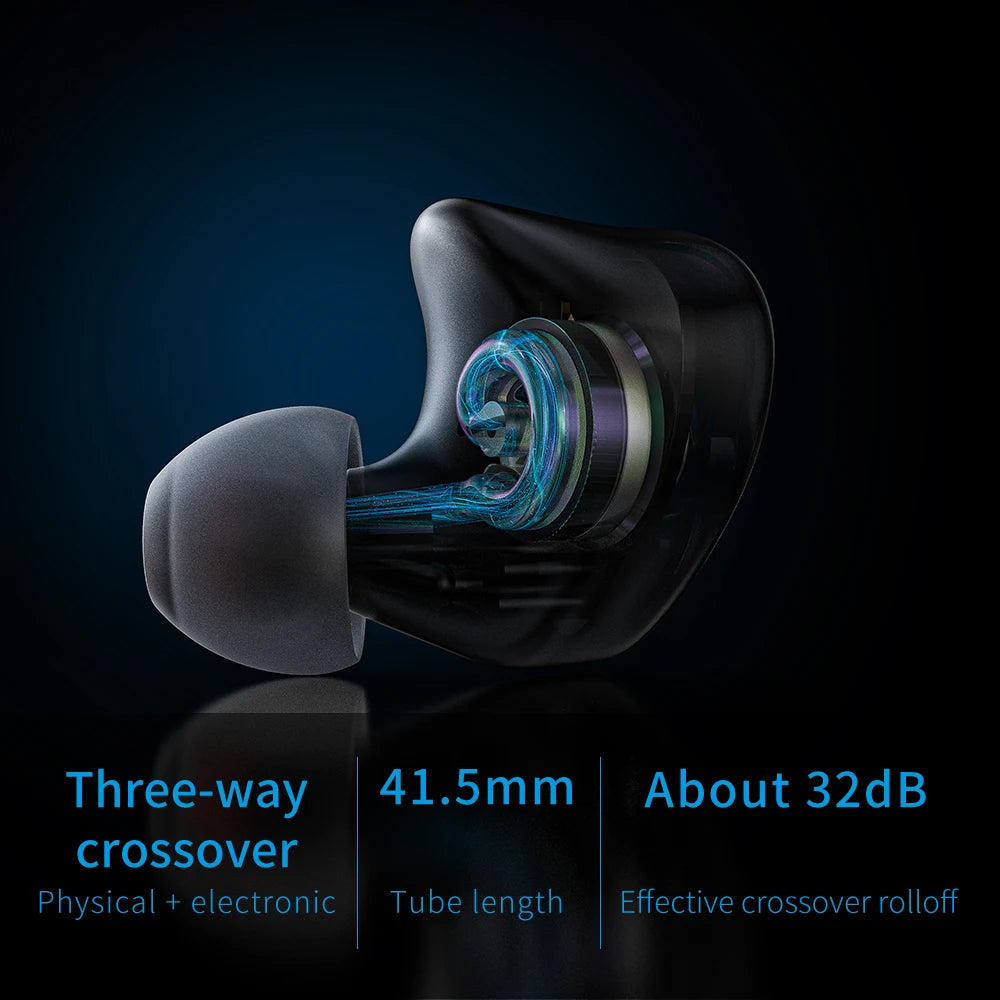 Titanium HiFi In-Ear Monitors with Hybrid Drivers