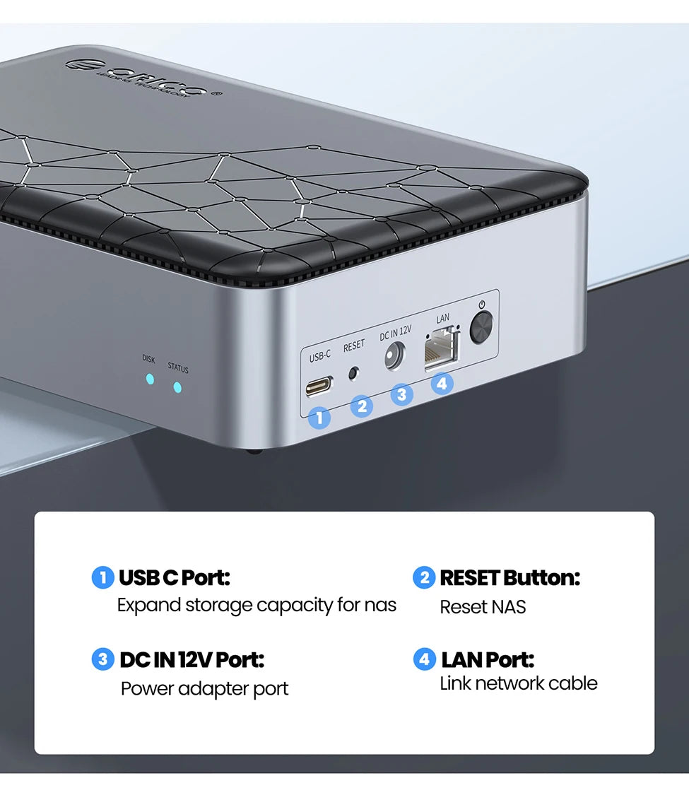 Portable NAS Storage Server for 2.5 Inch HDD or SSD