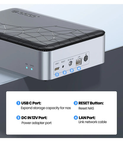 Portable NAS Storage Server for 2.5 Inch HDD or SSD