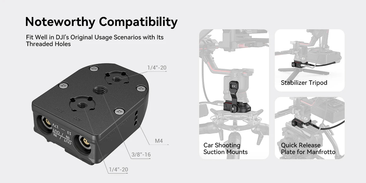 Power Supply Base Plate for DJI RS Series Gimbals