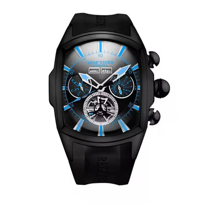 Luxury Automatic Wine Barrel Watch Stainless Steel for Men
