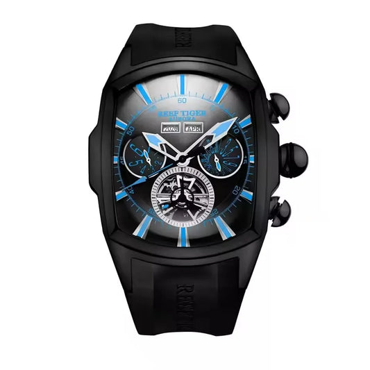 Luxury Automatic Wine Barrel Watch Stainless Steel for Men