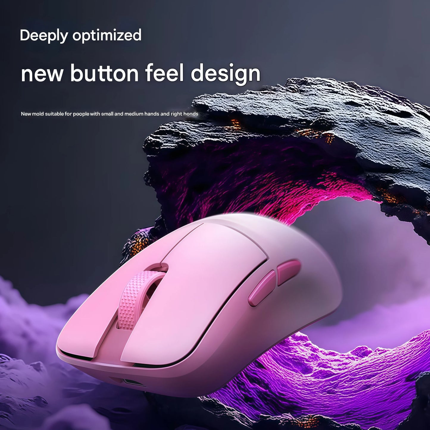 Dual Mode Gaming Mouse 8K Polling Lightweight Pink