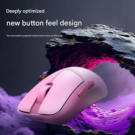 Dual Mode Gaming Mouse 8K Polling Lightweight Pink