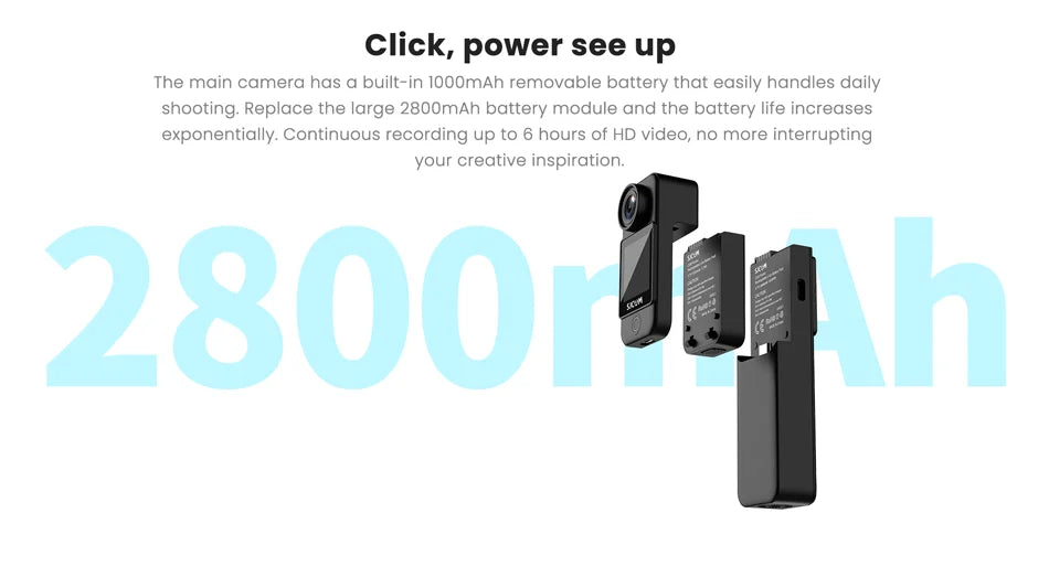 White 4K Sports Camera with Image Stabilization