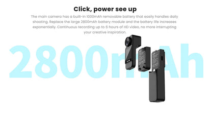 White 4K Sports Camera with Image Stabilization