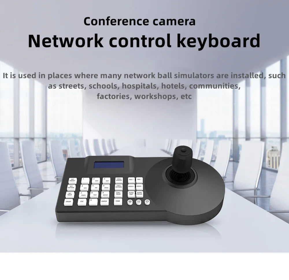 4D PTZ Camera Joystick Controller with LCD Screen