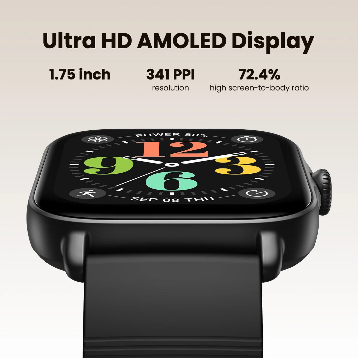 Amazfit GTS 4 Mini Graphite Black Health Smartwatch with Sports Tracking