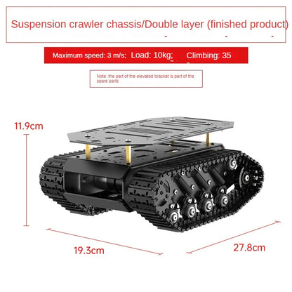 10kg Double Layer Metal Tank Chassis with Motor Suspension