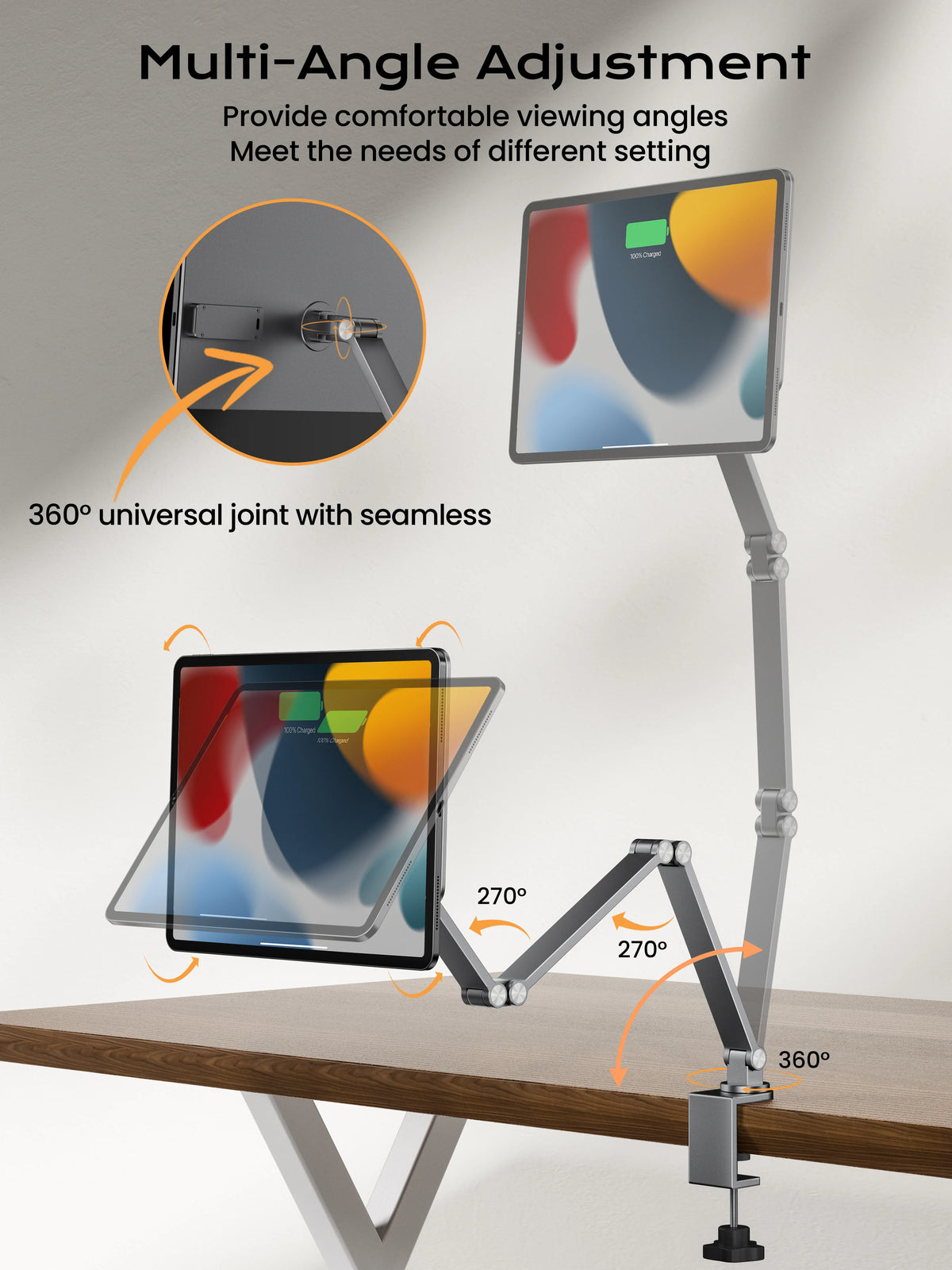 Magnetic Wireless Charger Stand for M4 iPad Pro 13"