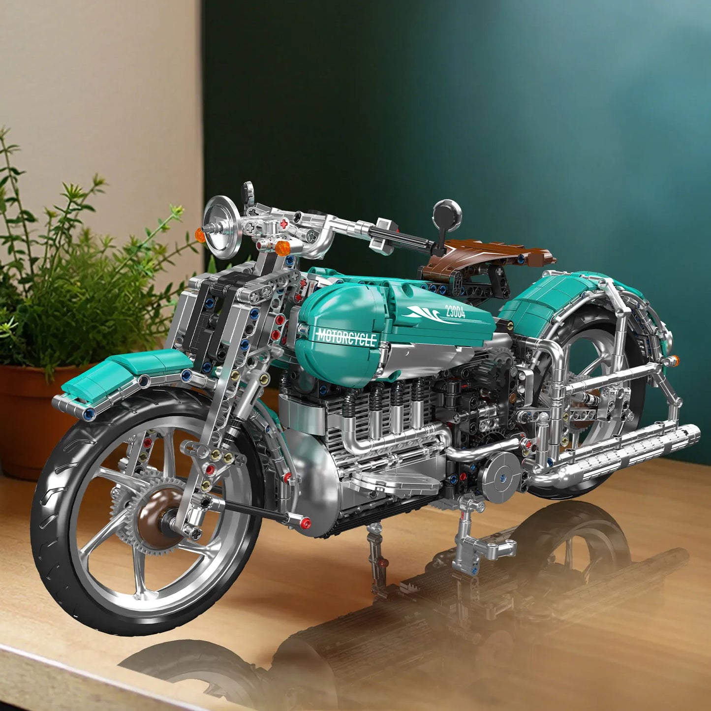 23004 Motorcycle Building Blocks Model with Original Box