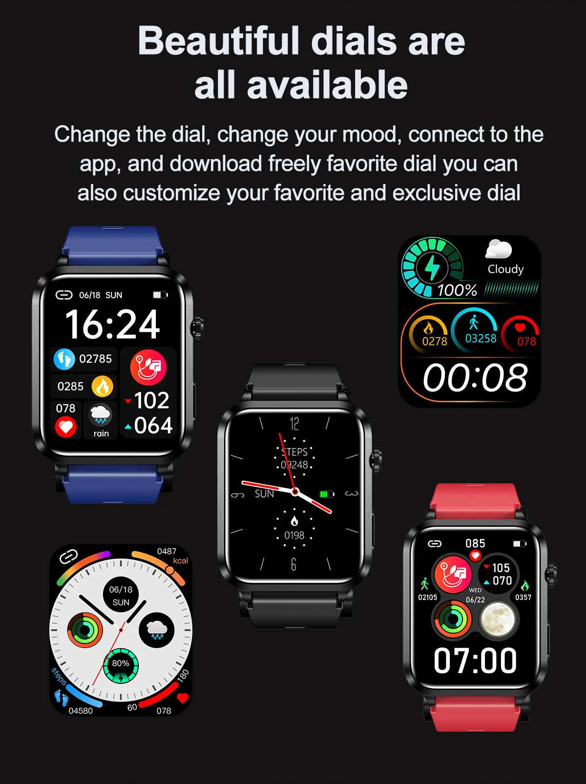 Brown Smart Health Watch with ECG PPG & Blood Pressure