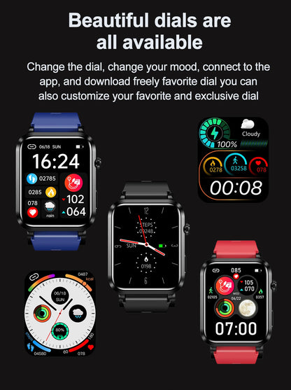 Brown Smart Health Watch with ECG PPG & Blood Pressure