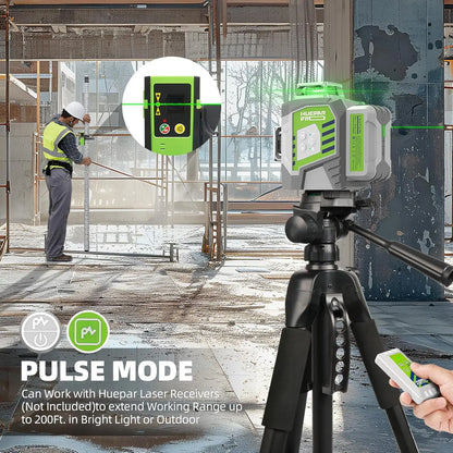 Rechargeable 12-Line Laser Level for Tiling and Alignment