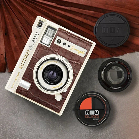 Red Instant Camera Rechargeable with Travel Lens Kit
