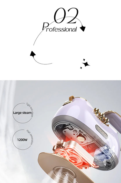 Portable 1200W Clothes Steamer with Quick Smooth Finish