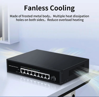 8 Port 2.5G PoE Managed Switch with 10G SFP+