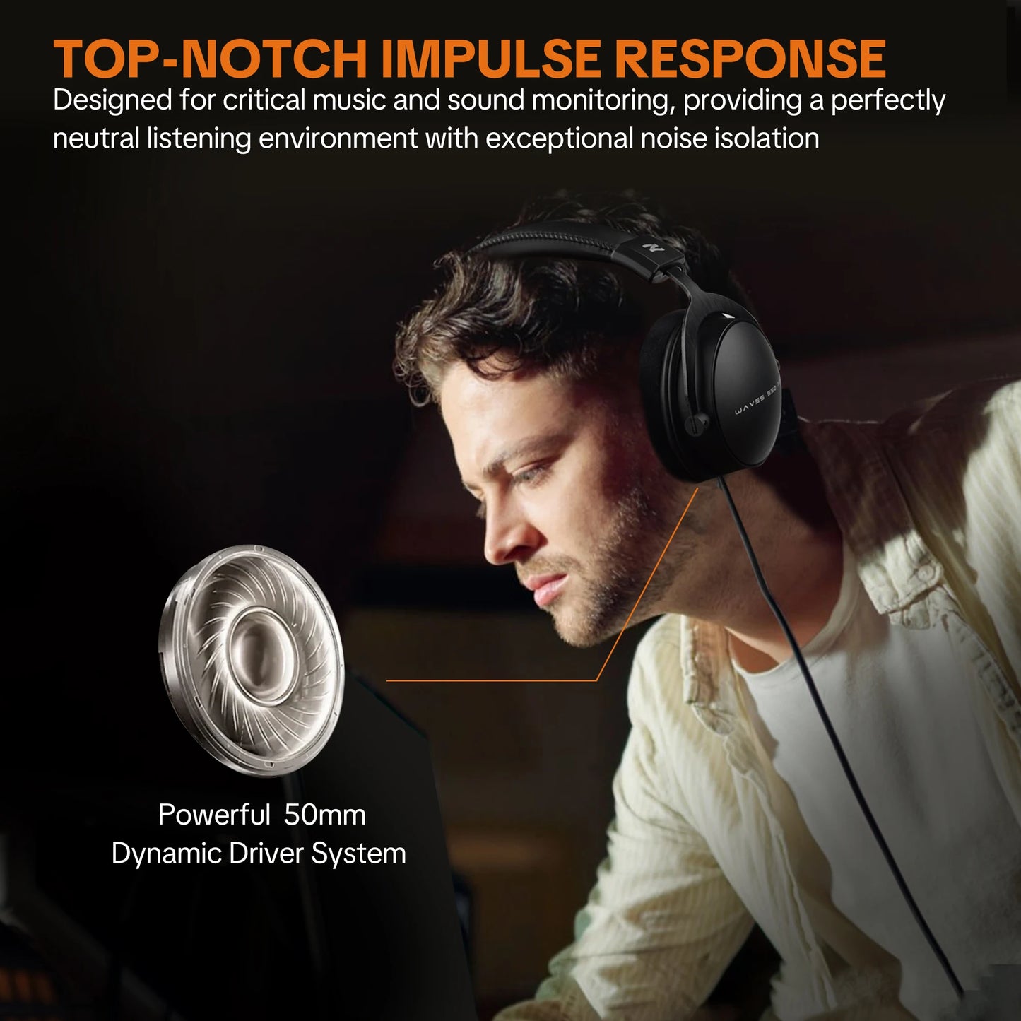 Over-Ear Stereo DJ Headphones with Detachable Cable