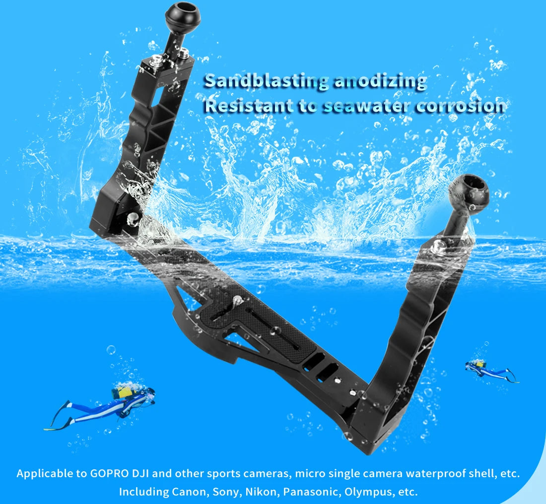 Diving Camera Tray Stabilizer Rig with Dual Handles