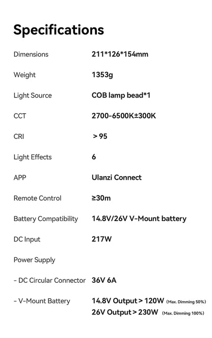 Rechargeable 200W Bi Color Video Light for Streaming