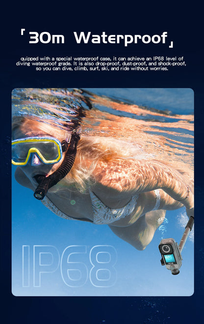 4K Waterproof Pocket Action Camera with 5G WiFi