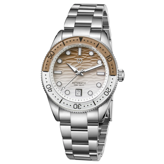 Automatic Mechanical Diver Watch 40mm 150M Waterproof Khaki