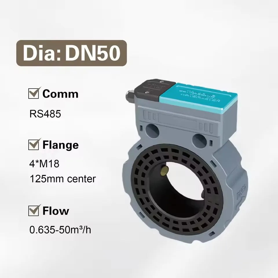 DN50 Ultrasonic Water Flow Meter with Remote Monitoring