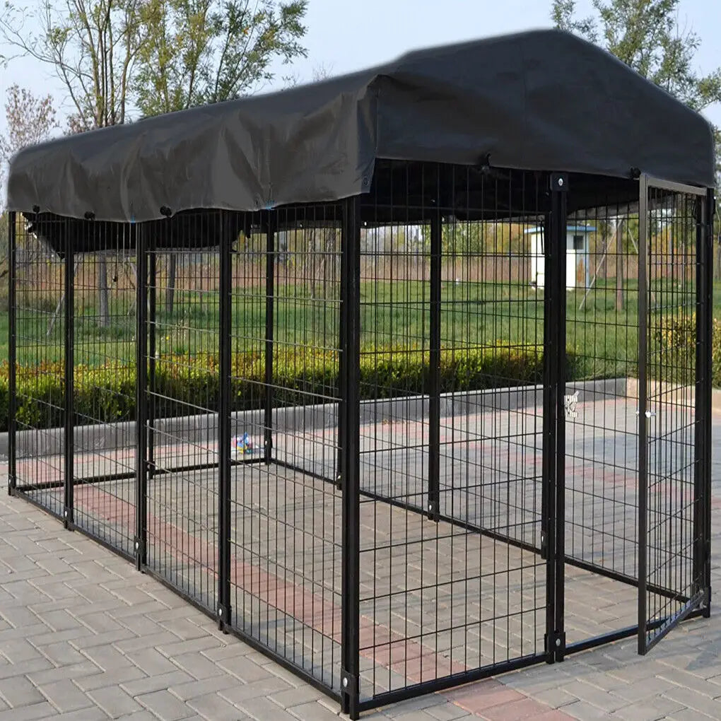 Oversized Outdoor Dog Kennel with Waterproof Cover