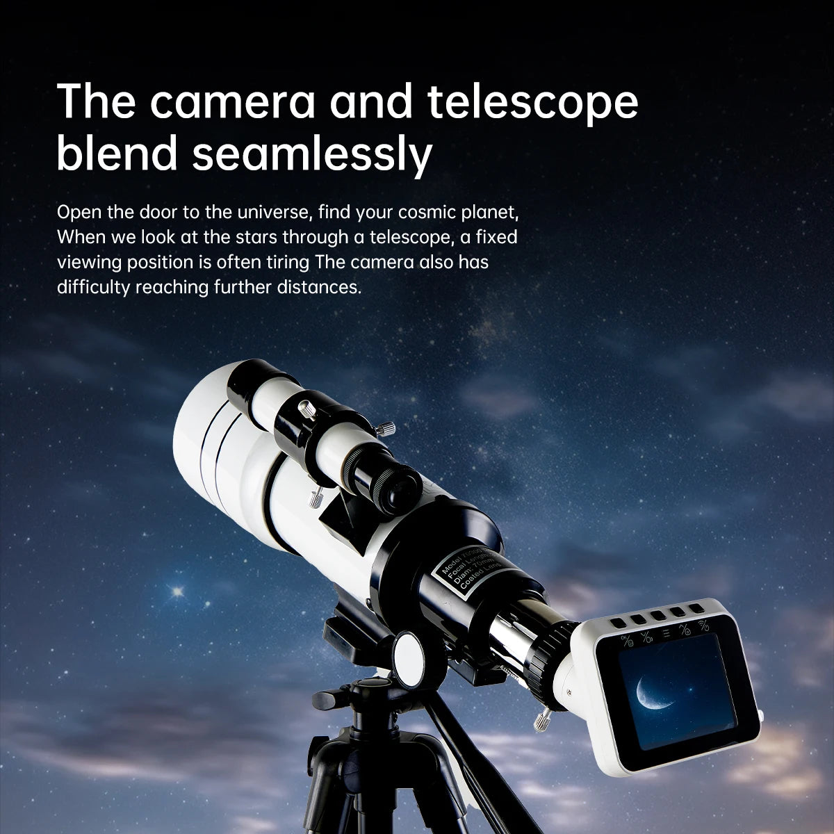 70mm Professional Astronomical Telescope with Electronic Eyepiece