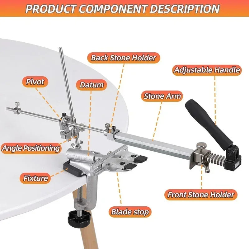 Fixed Angle Knife Sharpener Whetstone Diamond Sharpener Set