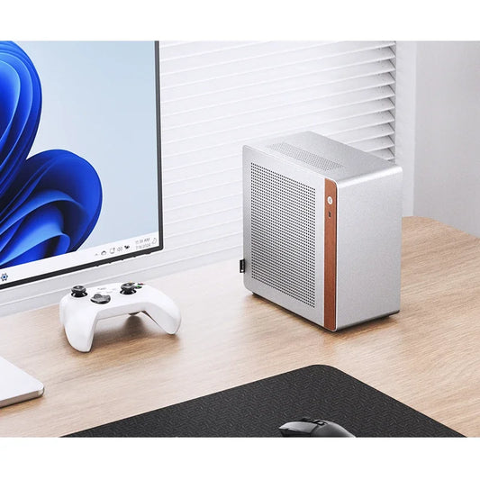 Mini ITX Aluminum PC Case NV10 Silver Chassis