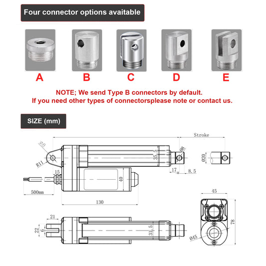 High-Force 24V Electric Linear Actuator 200mm