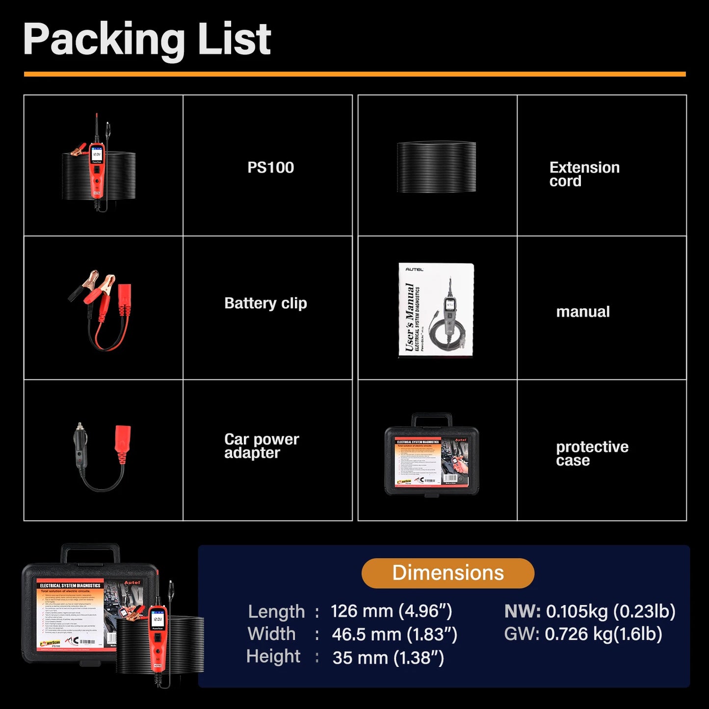 PS100 Automotive Circuit Tester OBD2 Diagnostic Tool
