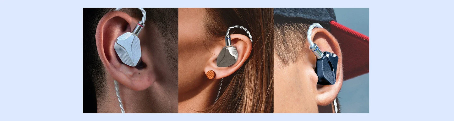Silver 4.4mm Planar HiFi In-Ear Music Earbuds
