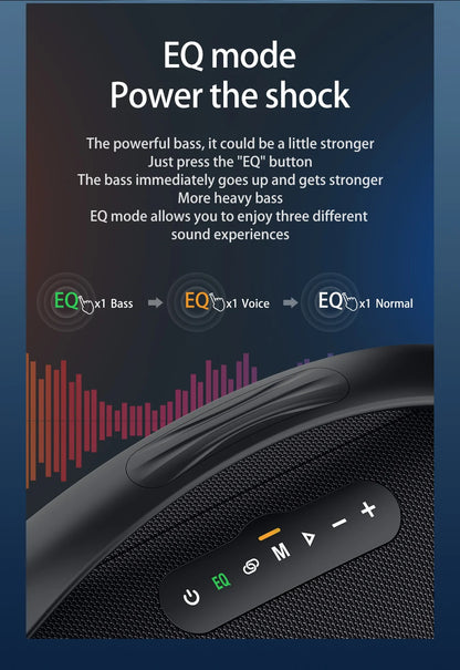 80W Portable Bluetooth Speaker Waterproof 16000mAh RGB TWS