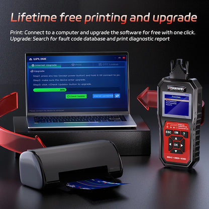 Professional OBD2 Car Diagnostic Scanner Full System Fault Code Reader