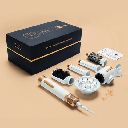 7-in-1 Hot Air Brush Curling Iron & Hair Dryer Kit
