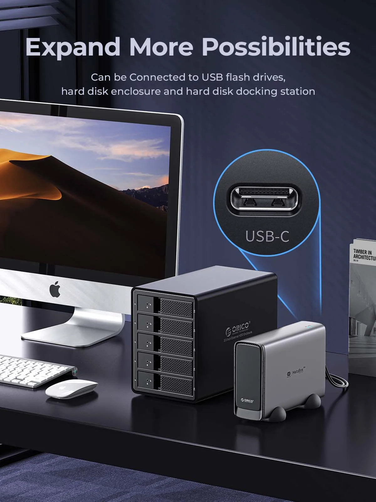Orico Mini Metal NAS Box with Type C and Remote Access