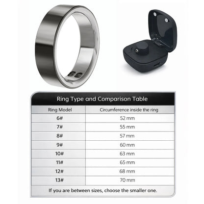 Men Stainless Steel Smart Ring Vibration Alert 10