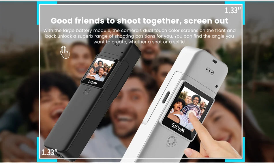 White 4K Sports Camera with Image Stabilization